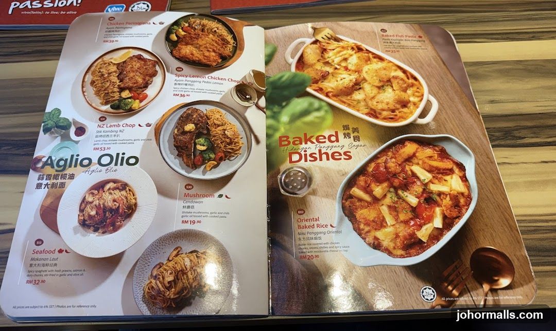 Restaurant Menu Spread
