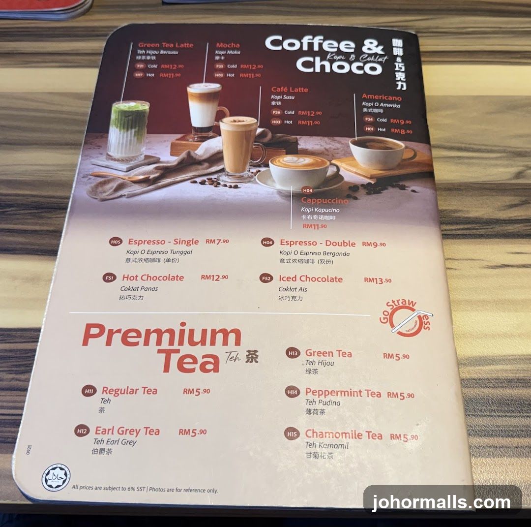 Coffee & Choco Menu