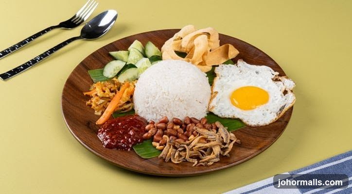 Food Plate on Wooden Surface