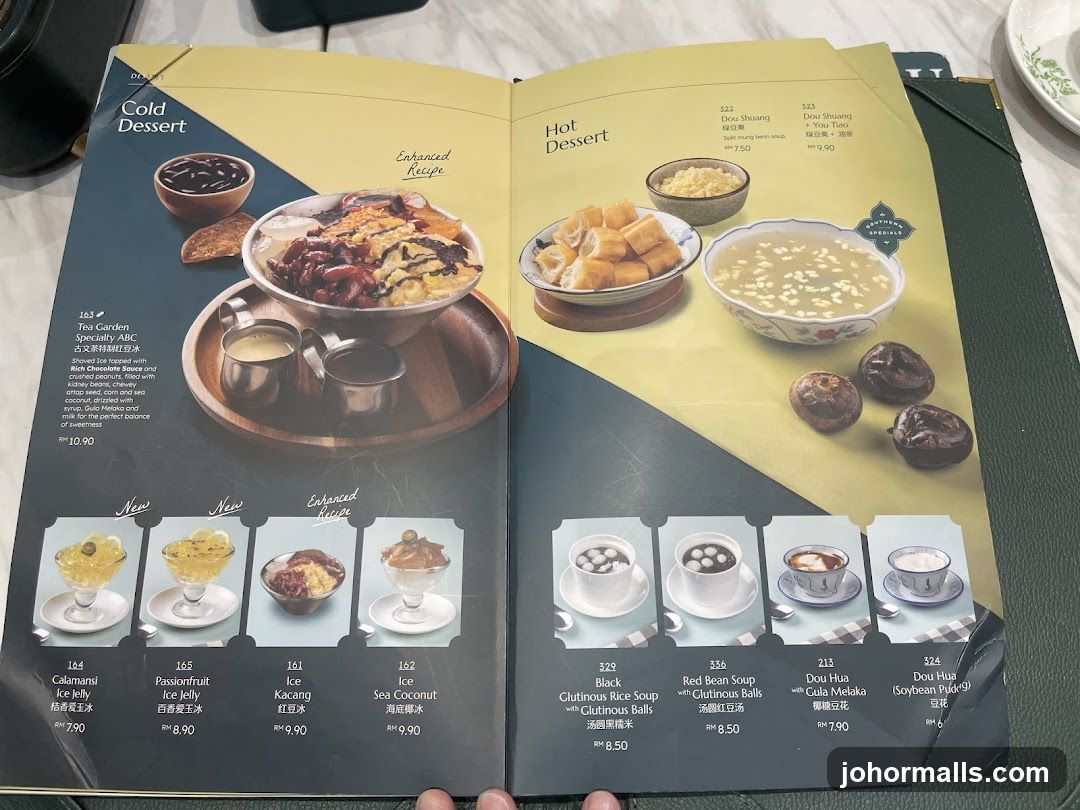 Dessert Menu