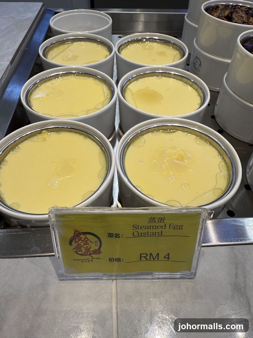 Steamed Egg Custard Display