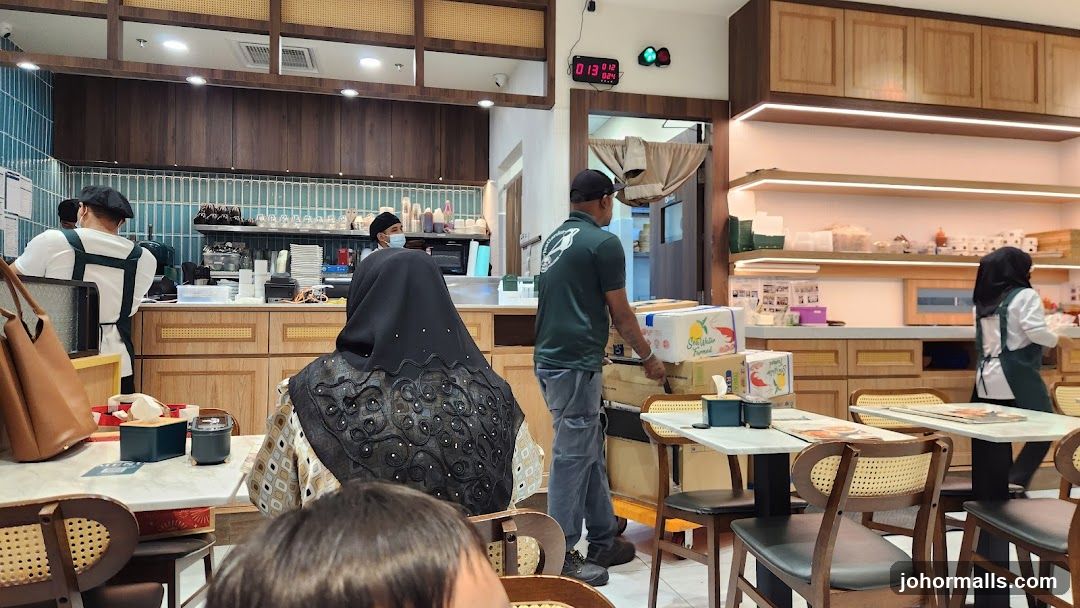 Interior of a café or food establishment