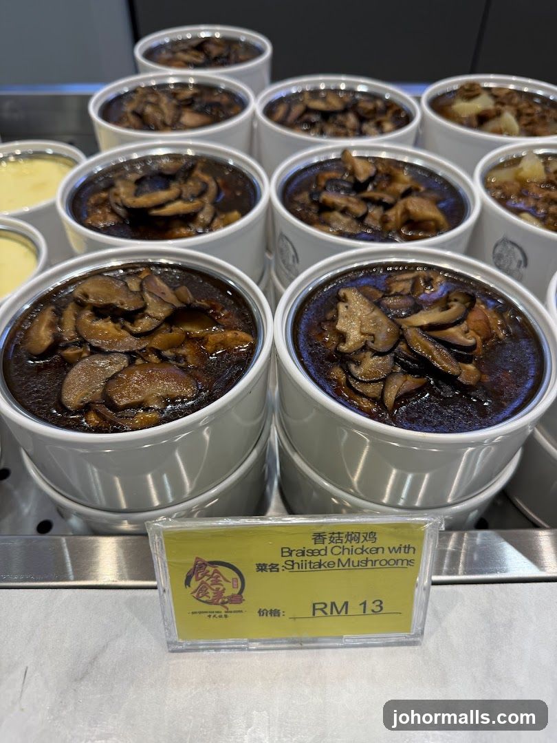 Braised Chicken with Shiitake Mushrooms Display