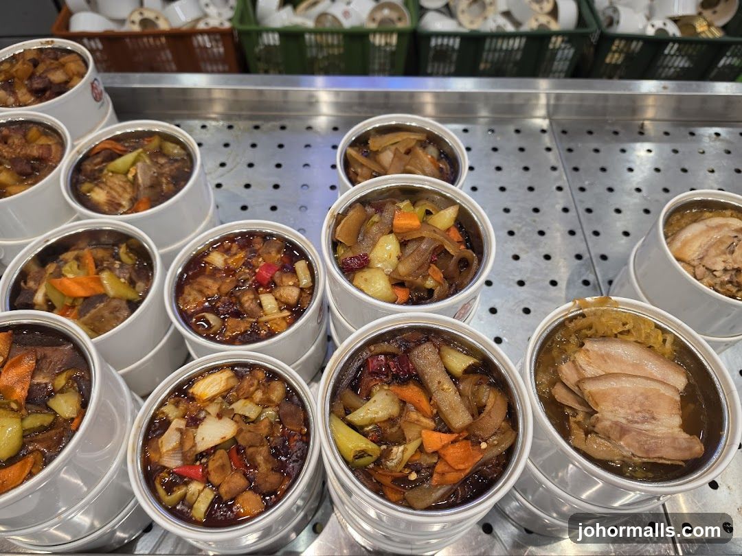Food Display in Restaurant Interior