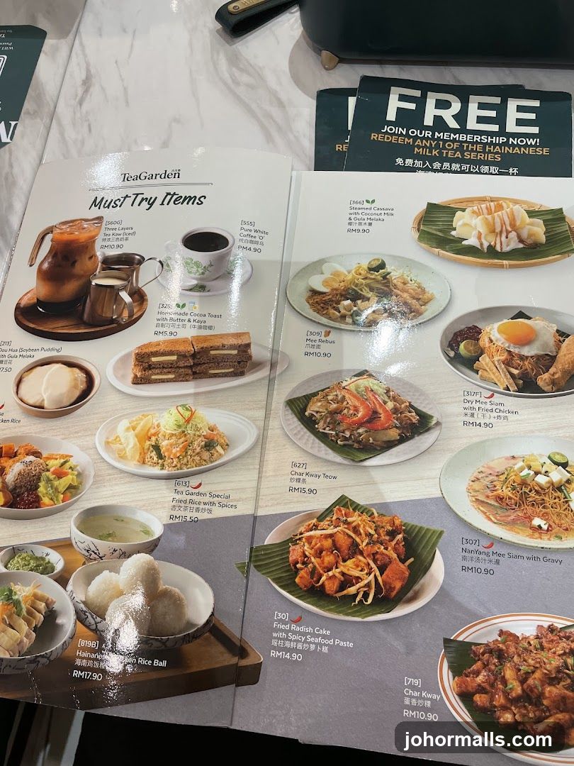 TeaGarden Menu