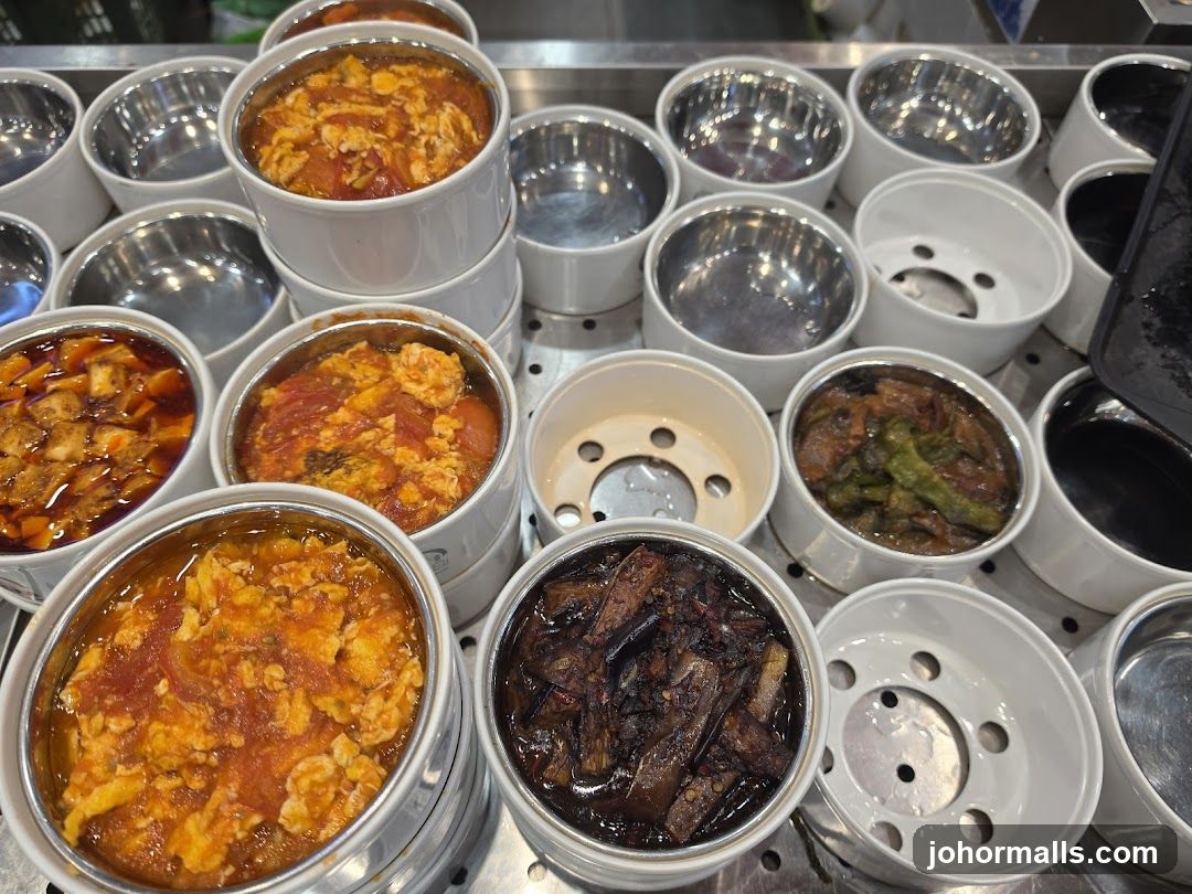 Food Display in Restaurant Interior