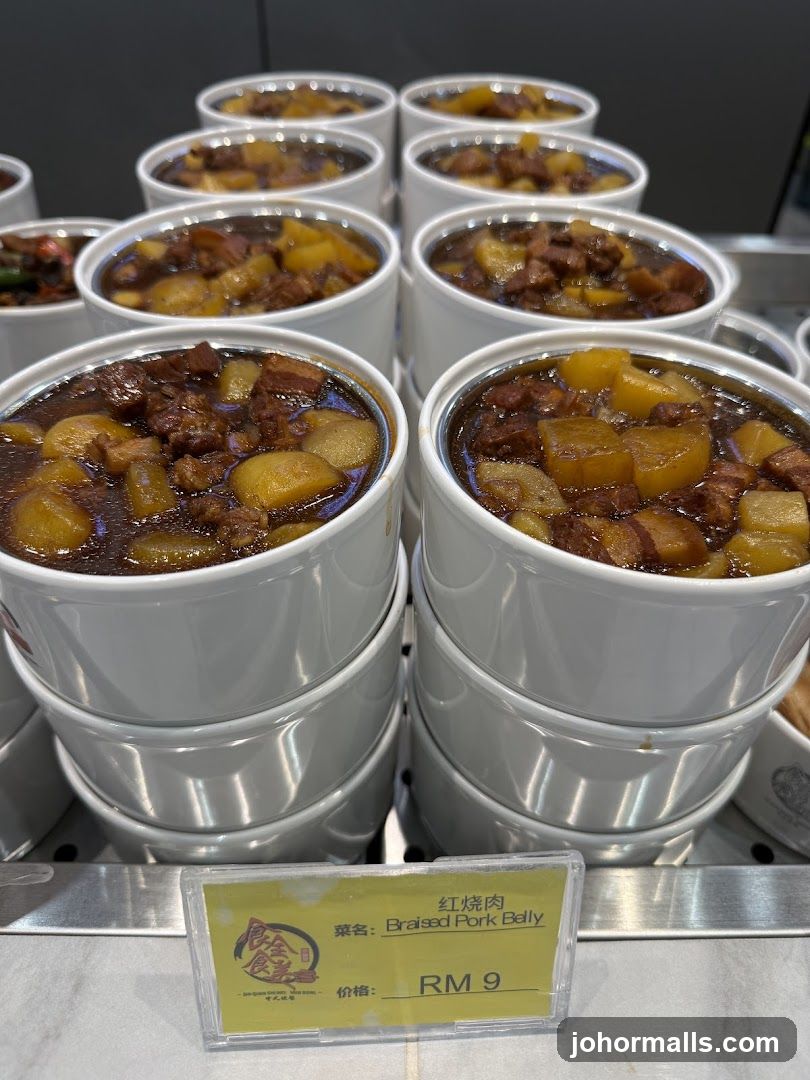 Braised Pork Belly Display