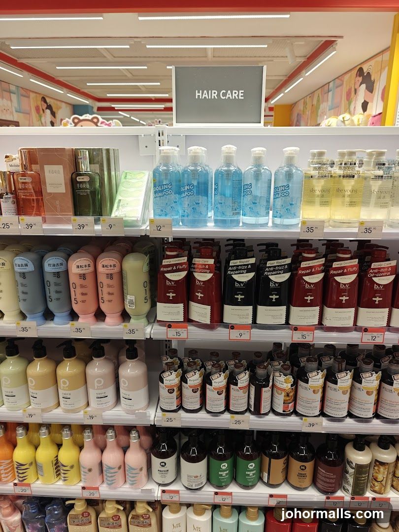 Hair Care Section in Retail Store