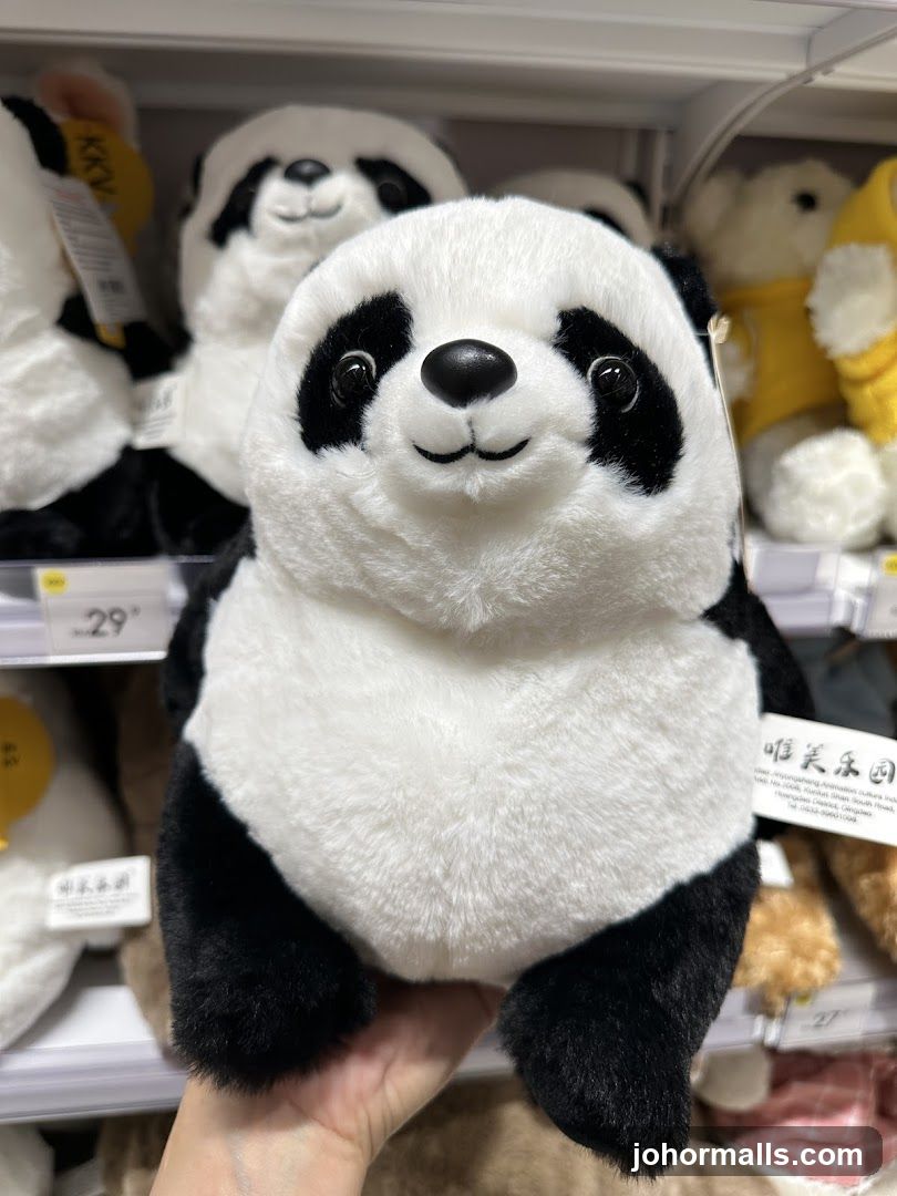 Panda plush toy in store