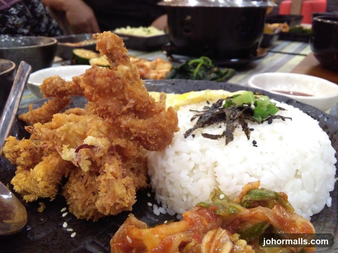 Dining Table with Korean Cuisine
