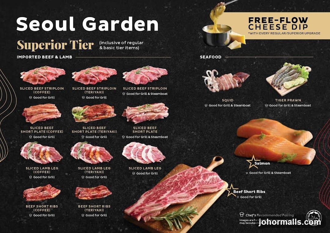 Seoul Garden Superior Tier Menu