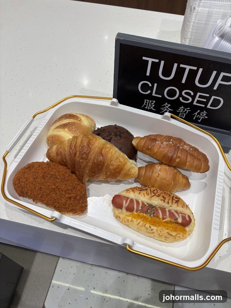 Bakery Display with Service Notice