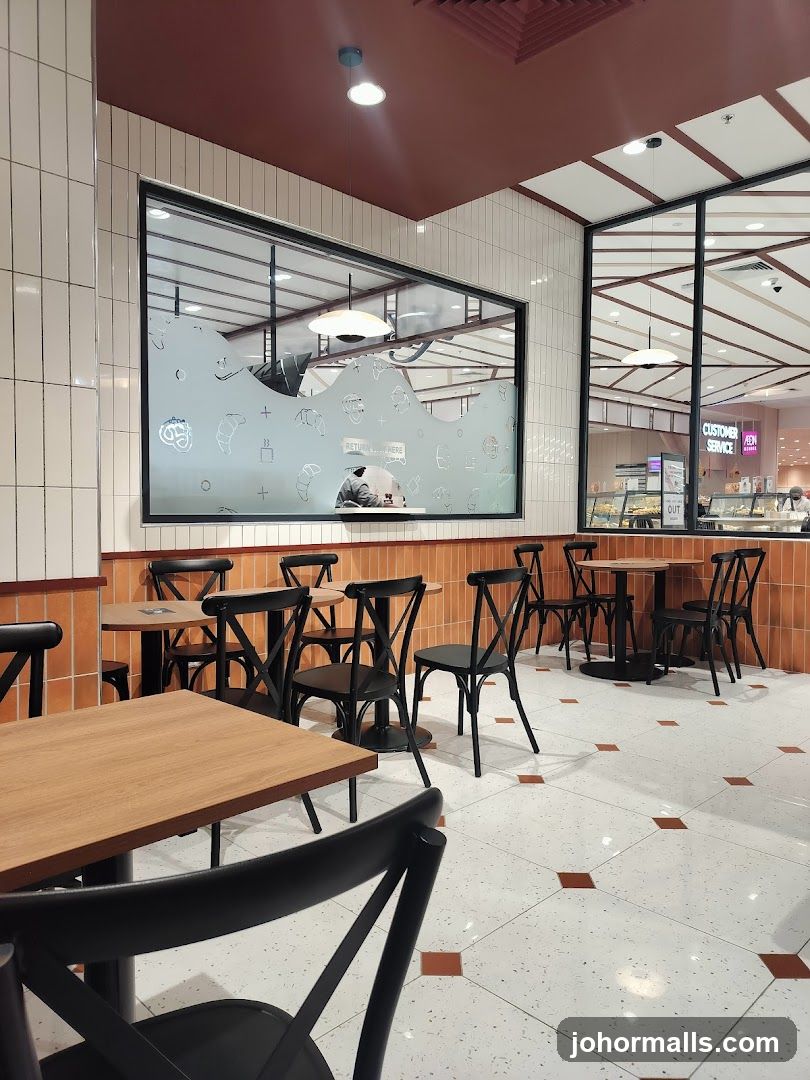 Interior of a café or food court