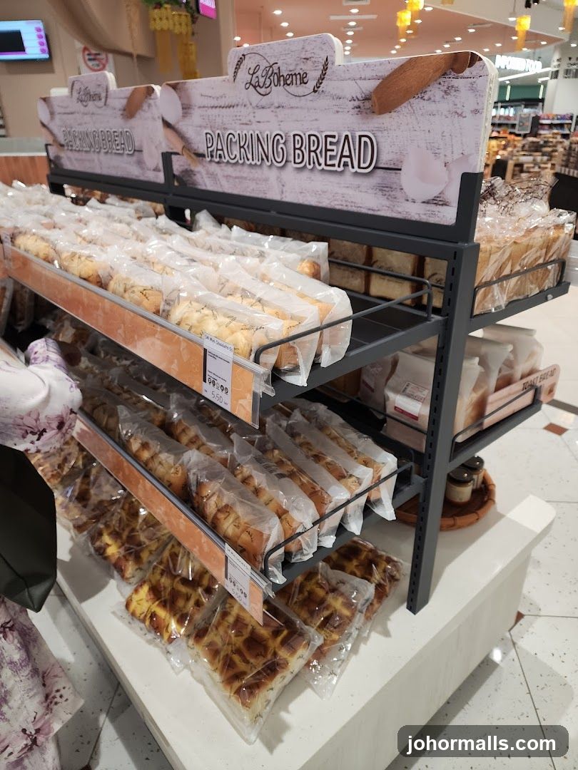 Bread Display in Supermarket