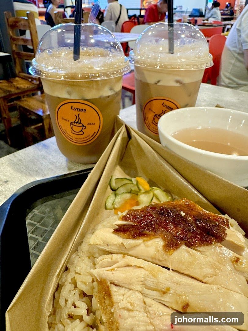Restaurant Interior with Food and Drinks