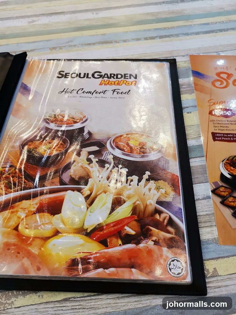 Seoul Garden Hot Pot Menu