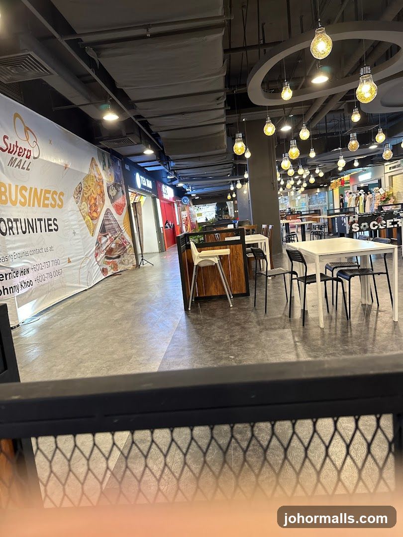 Interior of Sutera Mall food court area