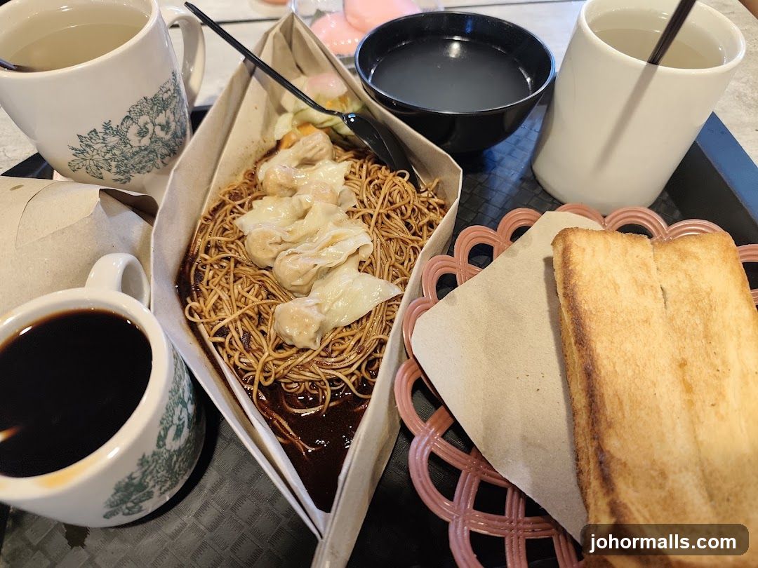 Table Setting with Food and Drinks