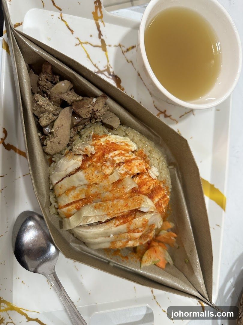 Food served in paper container