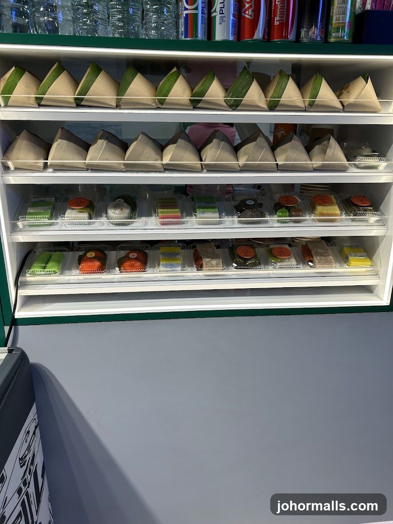 Refrigerated display shelf with packaged food items
