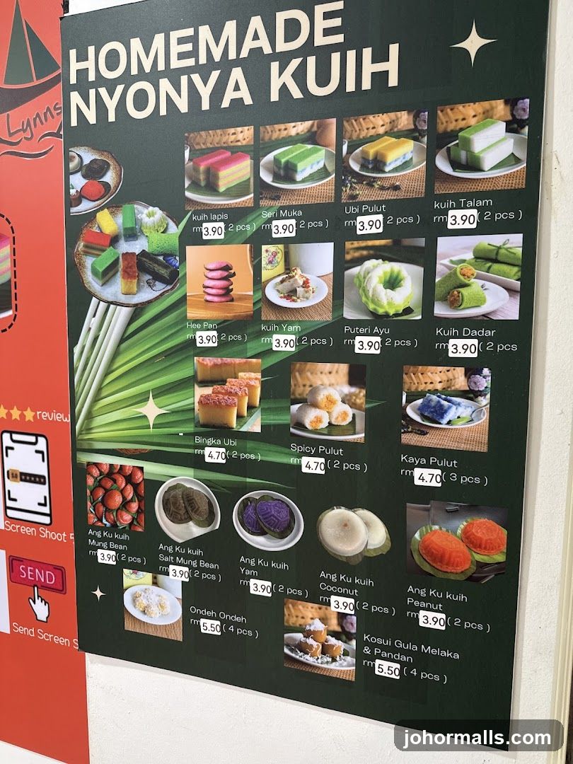 Homemade Nyonya Kuih Menu