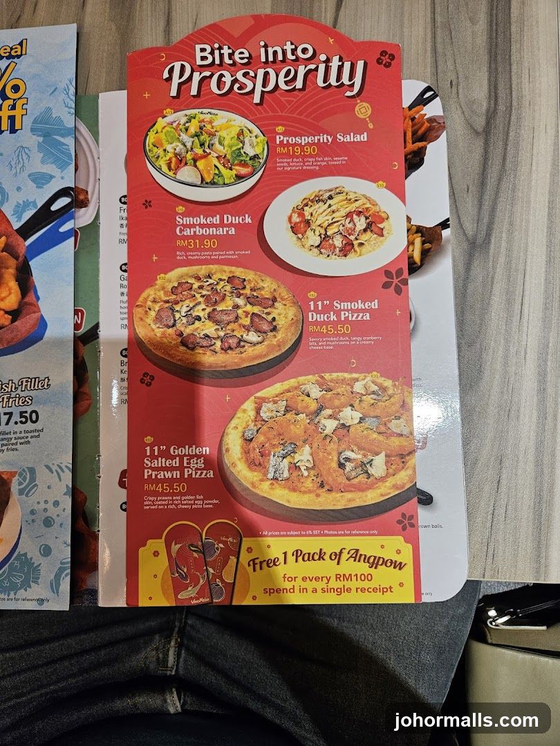 Bite into Prosperity Menu