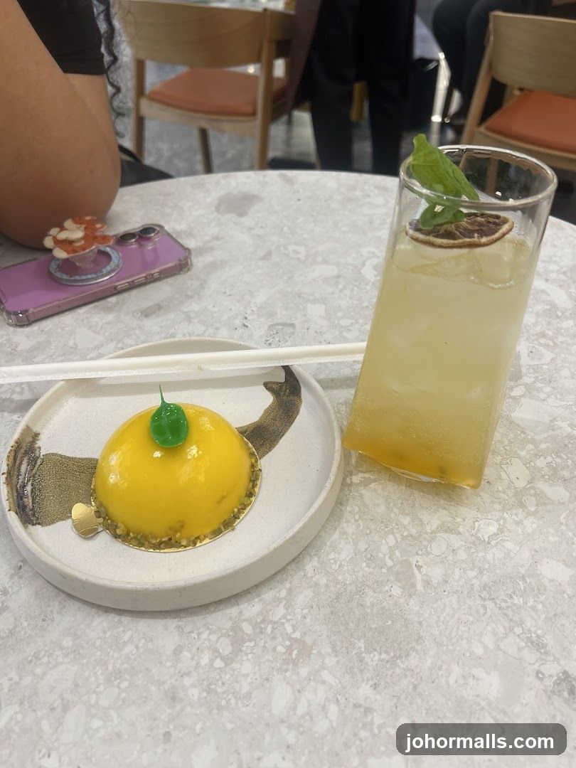 Table with Dessert and Drink