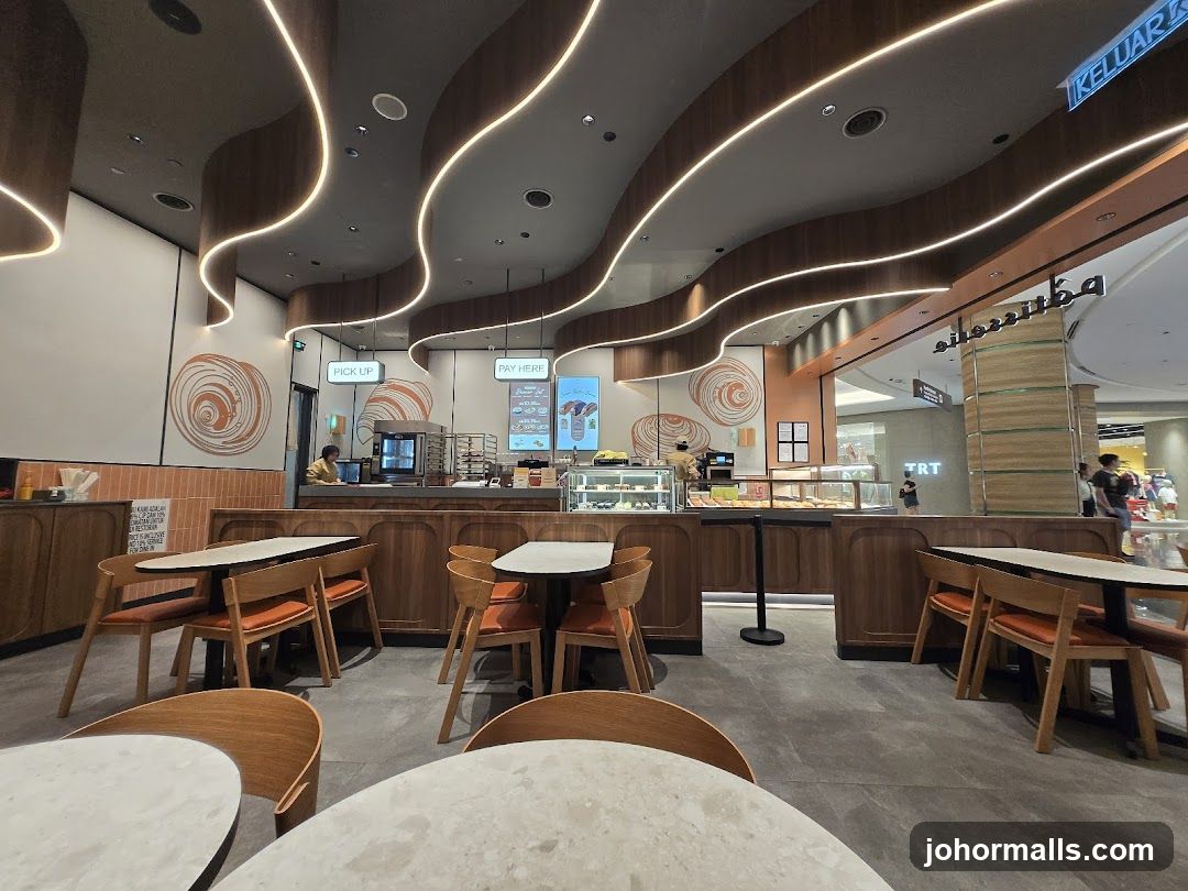 Interior of a modern café or bakery