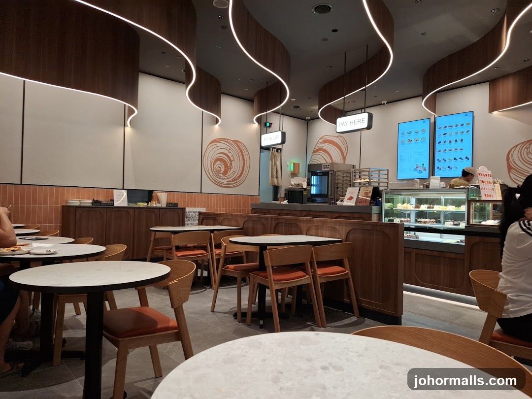Interior of a modern café