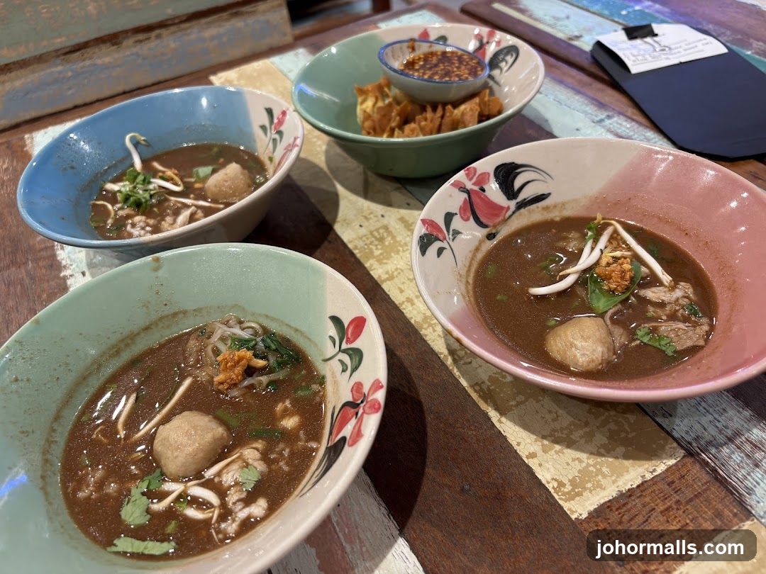 Table with Bowls of Soup