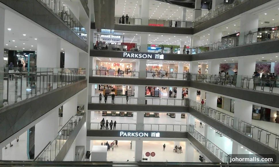Multi-level shopping mall interior