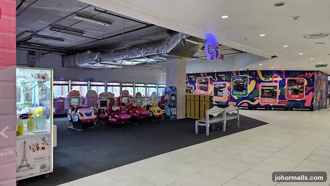 Indoor arcade area