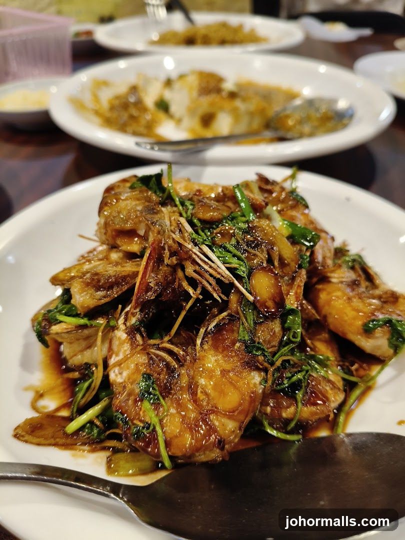 Dining Table with Shrimp Dish