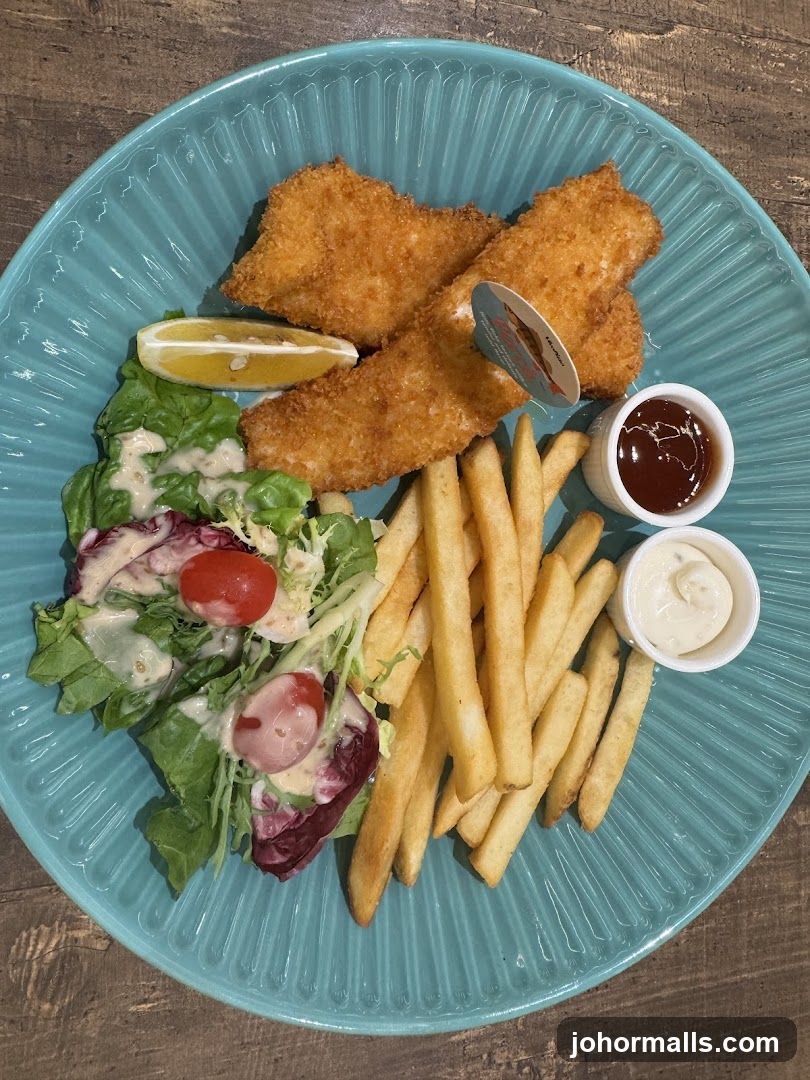 Fish and Chips with Salad