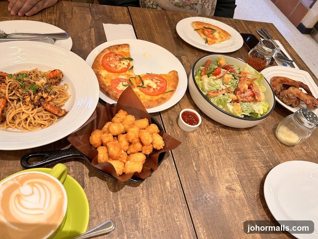 Dining Table with Food Items
