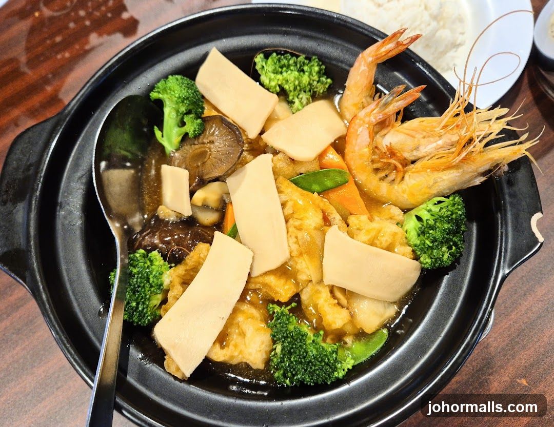 Food dish in a clay pot