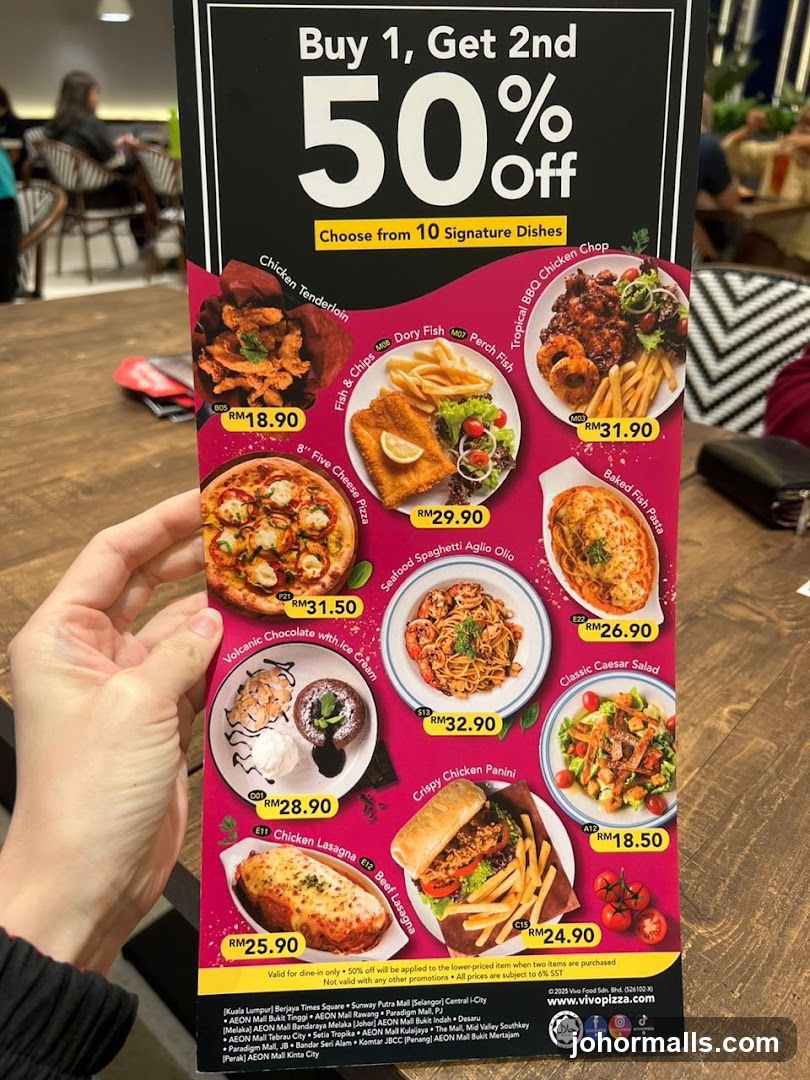 Vivo Pizza Menu Promotion