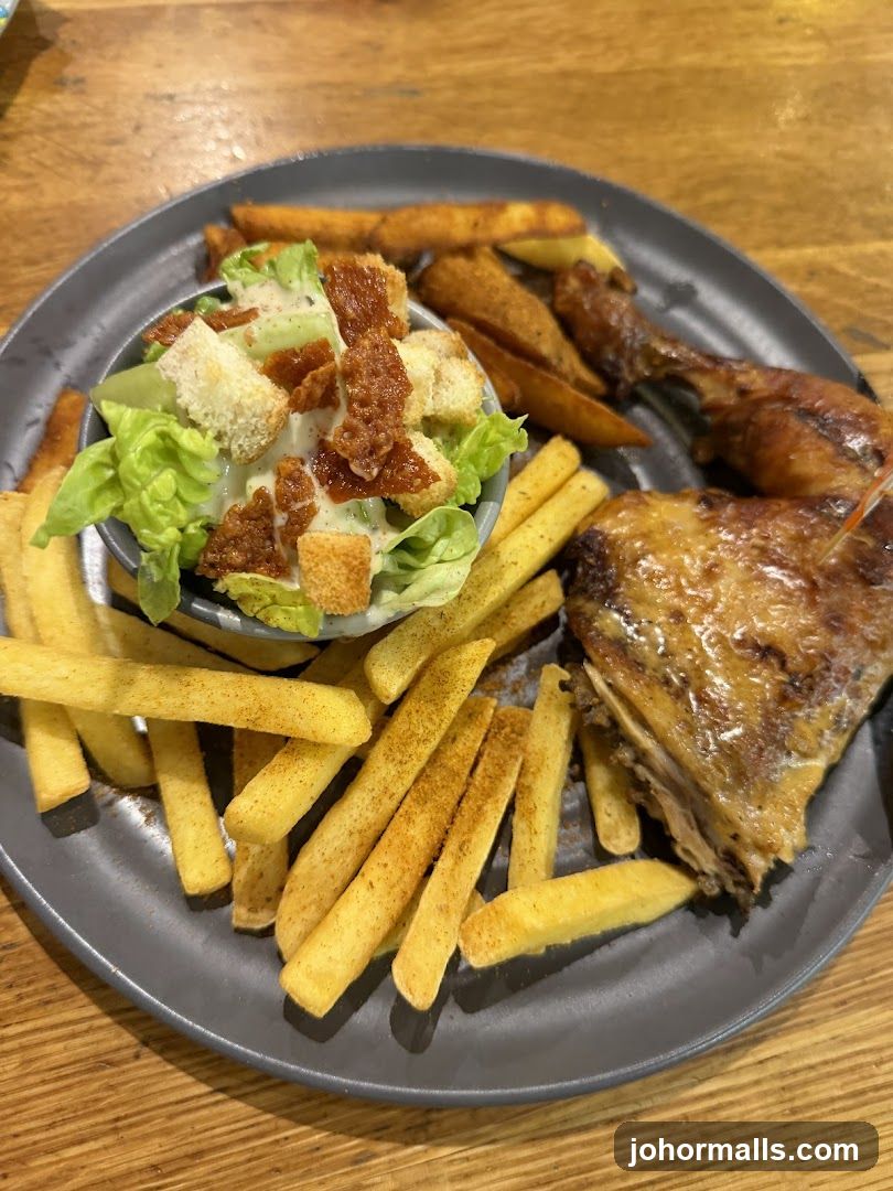 Food Plate on Wooden Table