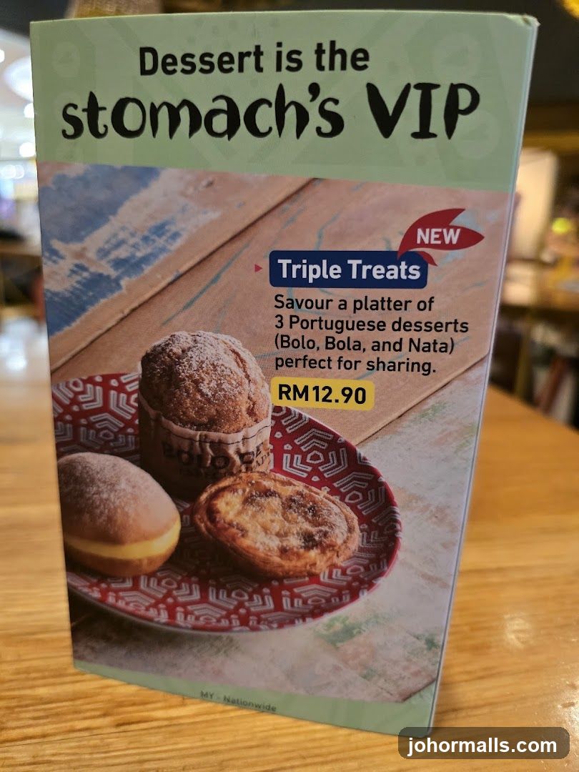 Dessert Menu Card