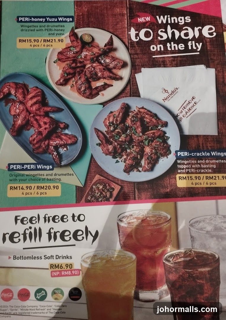 Nando's Menu Advertisement