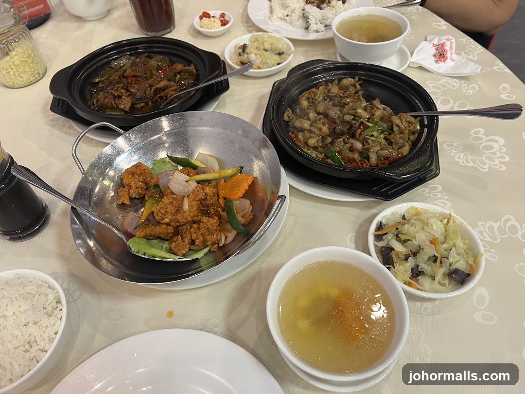 Table with various dishes