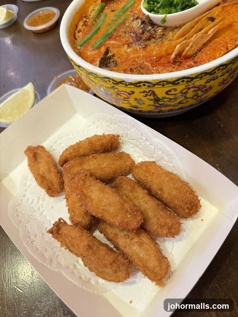 Fried Appetizers and Noodle Soup