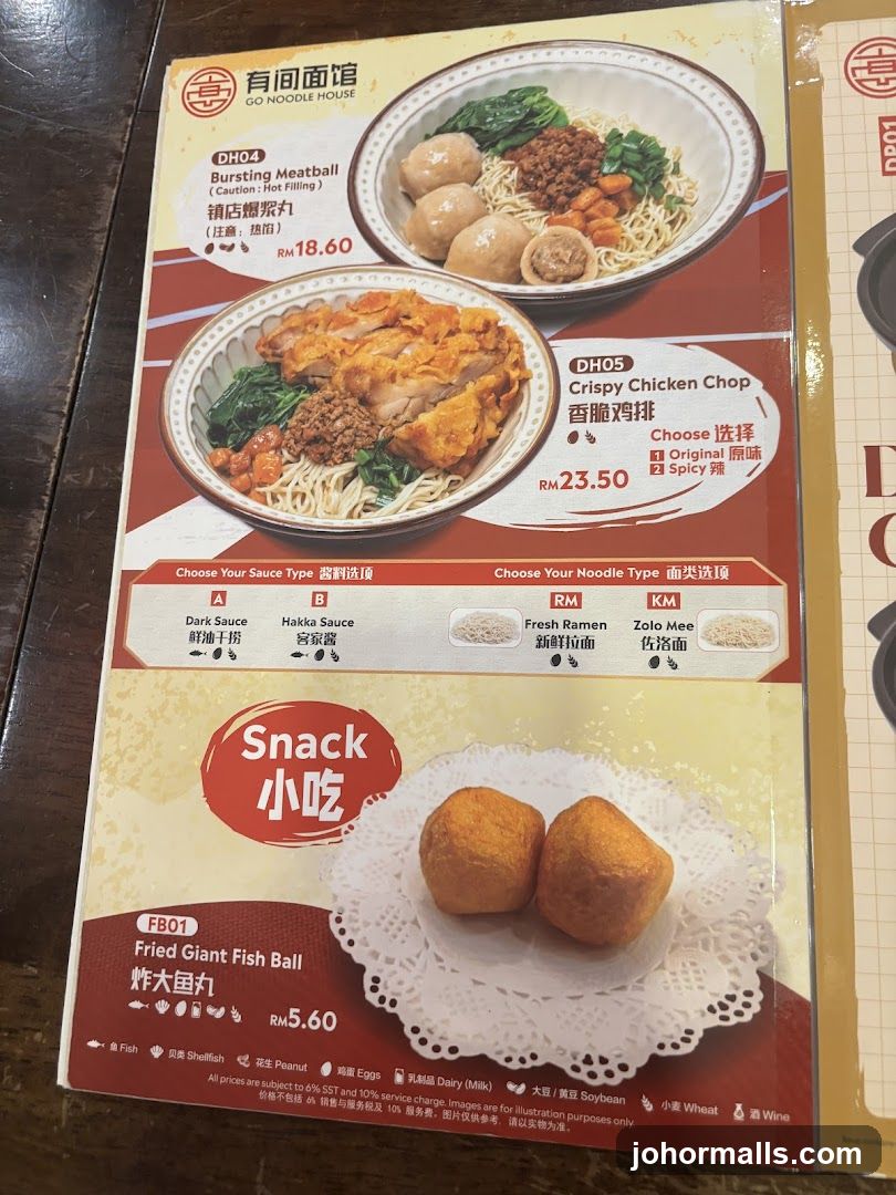 Go Noodle House Menu