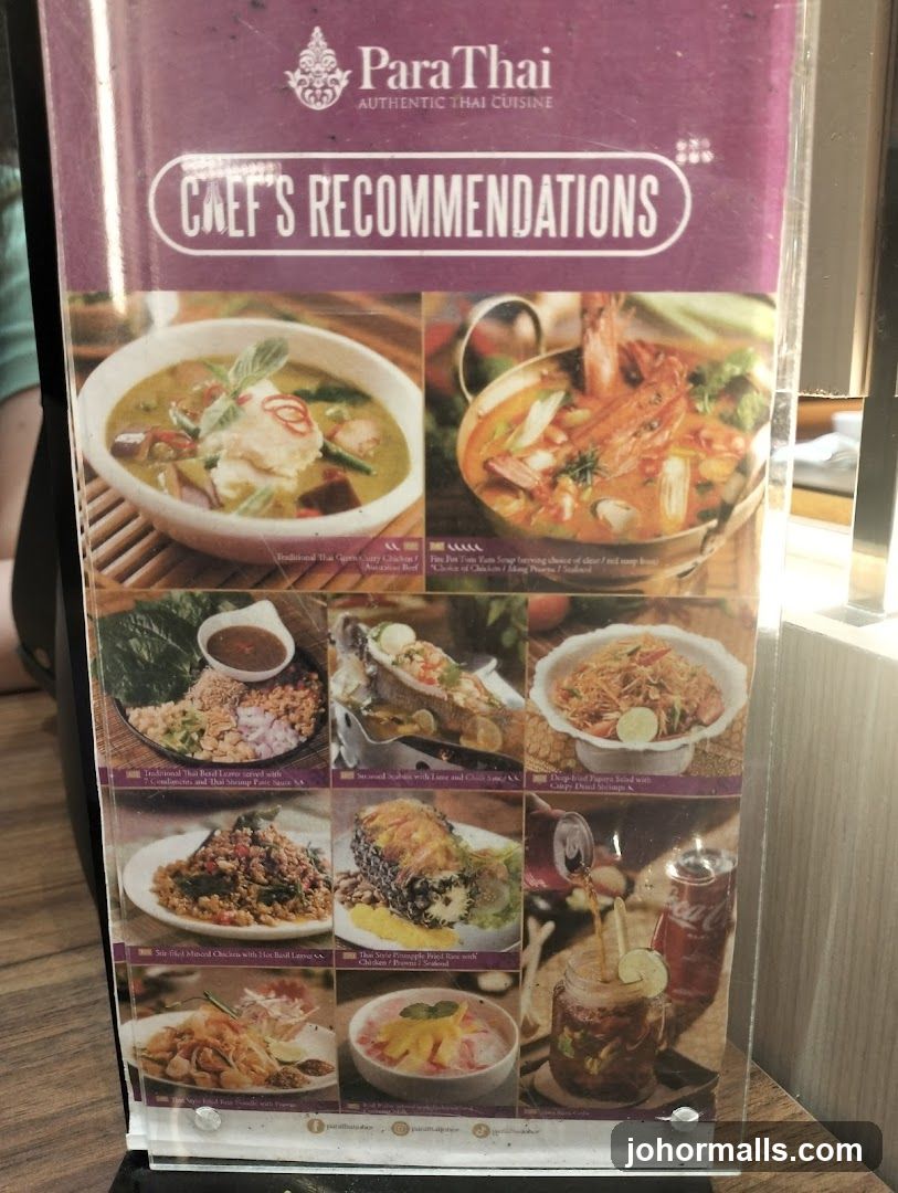 ParaThai Chef's Recommendations