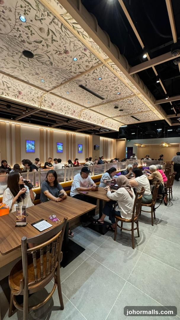 Restaurant Interior with Patrons