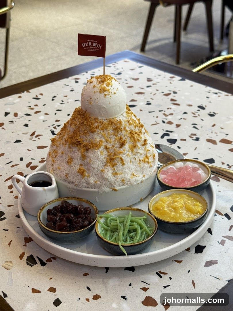 Dessert with toppings
