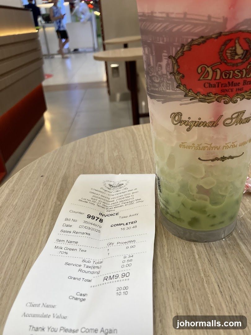 Receipt and Drink