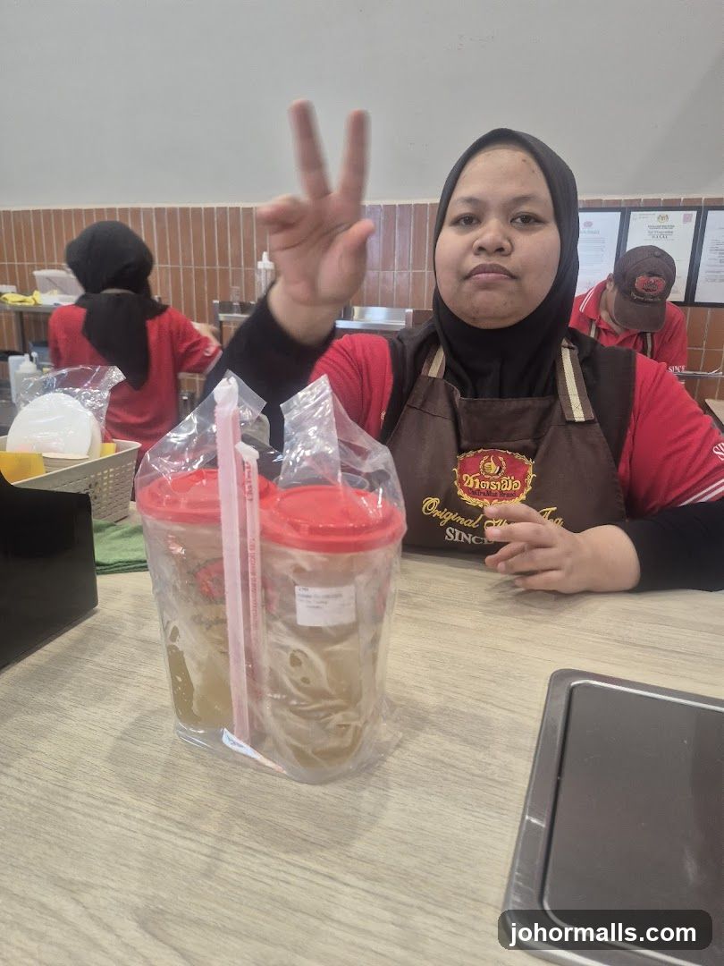 Staff with drinks