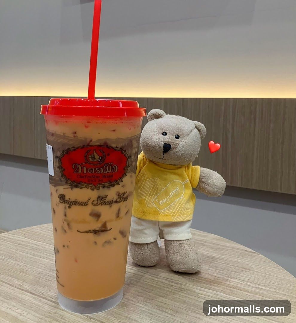 Thai Iced Tea with Teddy Bear