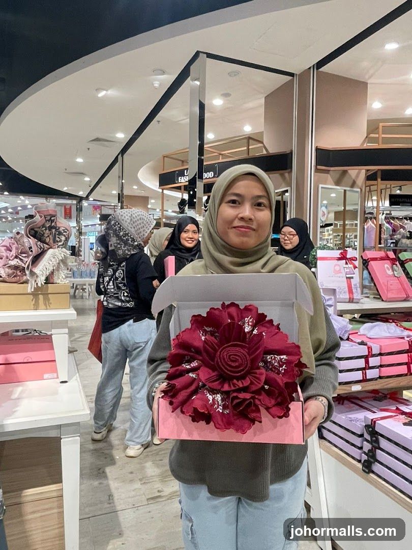 Woman holding a gift